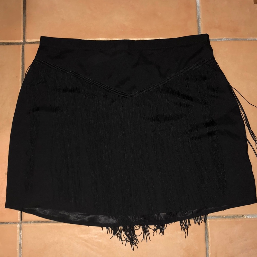 Black skirt with fringe detail size 12